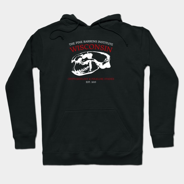 Cryptozoology & Folklore Studies (White Skull) Hoodie by Pine Barrens Institute